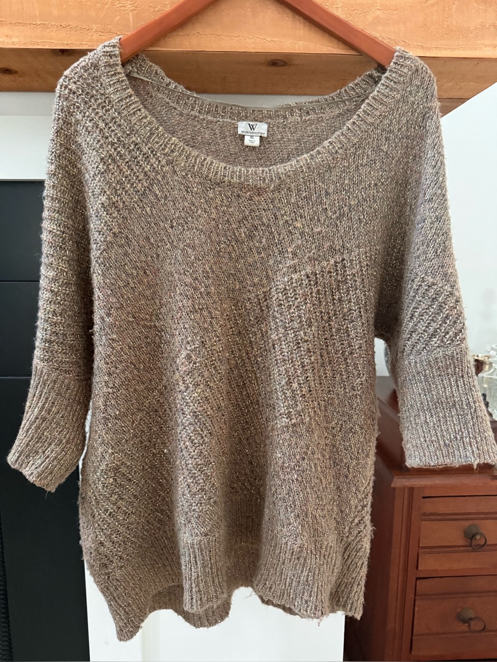✨ Worthington Chunky Multi-Texture Knit Slouchy Sweater ✨XL